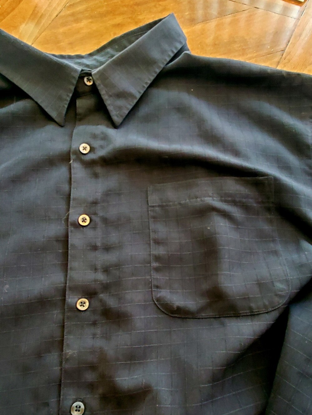 HARBOR BAY Men's Navy Blue Short Sleeve Shirt Size 3XL - Picture 13 of 13